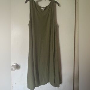 Time and Tru Green Cowl Neck Sleeveless Maxi Sundress